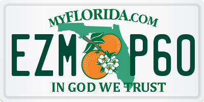 FL license plate EZMP60