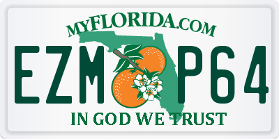 FL license plate EZMP64