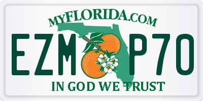 FL license plate EZMP70