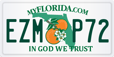 FL license plate EZMP72