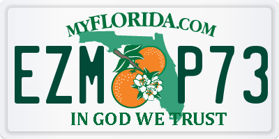 FL license plate EZMP73