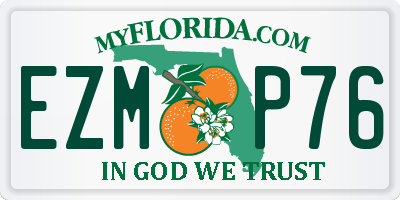 FL license plate EZMP76