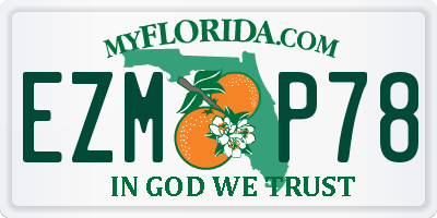 FL license plate EZMP78