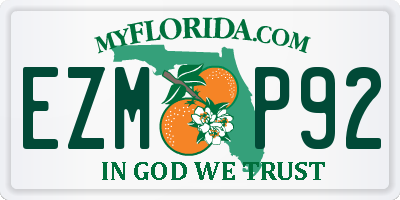 FL license plate EZMP92