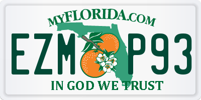 FL license plate EZMP93