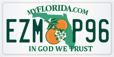 FL license plate EZMP96