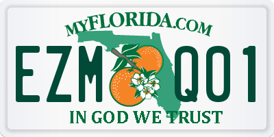 FL license plate EZMQ01