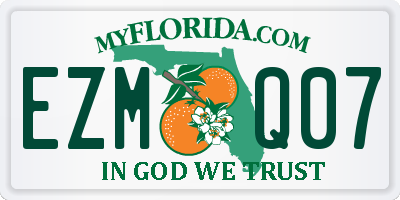 FL license plate EZMQ07