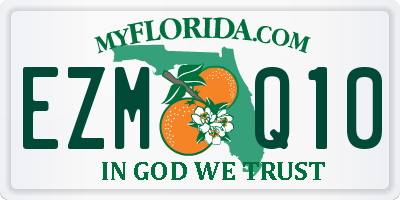 FL license plate EZMQ10