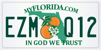 FL license plate EZMQ12