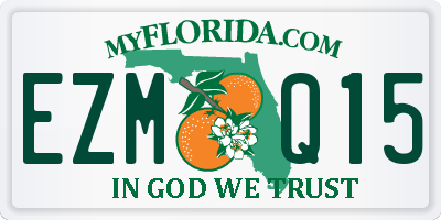 FL license plate EZMQ15