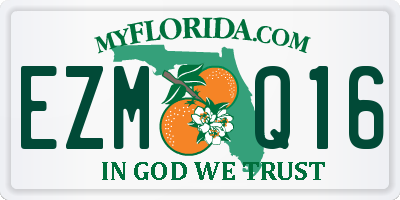 FL license plate EZMQ16