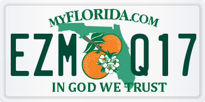 FL license plate EZMQ17