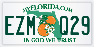 FL license plate EZMQ29