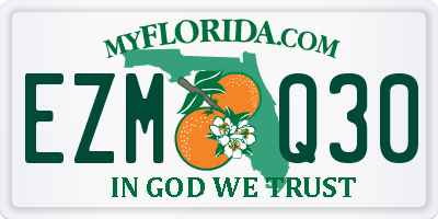 FL license plate EZMQ30