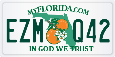 FL license plate EZMQ42