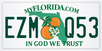 FL license plate EZMQ53