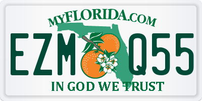 FL license plate EZMQ55