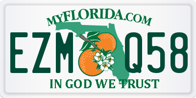 FL license plate EZMQ58