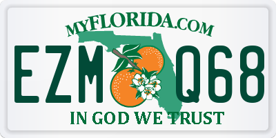 FL license plate EZMQ68