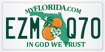 FL license plate EZMQ70