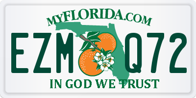 FL license plate EZMQ72