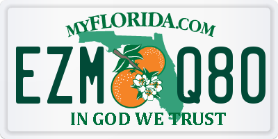 FL license plate EZMQ80