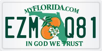 FL license plate EZMQ81