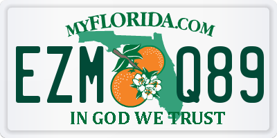 FL license plate EZMQ89