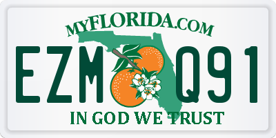 FL license plate EZMQ91