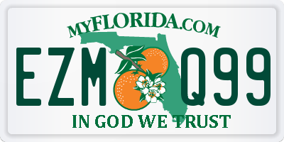 FL license plate EZMQ99