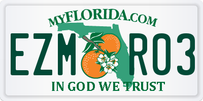 FL license plate EZMR03