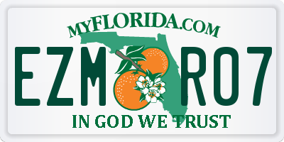 FL license plate EZMR07