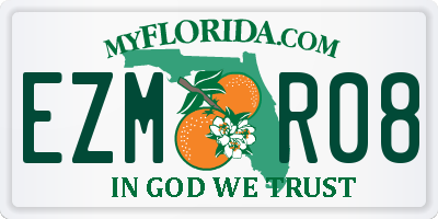 FL license plate EZMR08