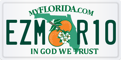 FL license plate EZMR10