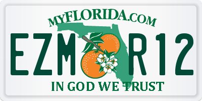 FL license plate EZMR12