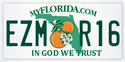 FL license plate EZMR16