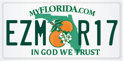 FL license plate EZMR17