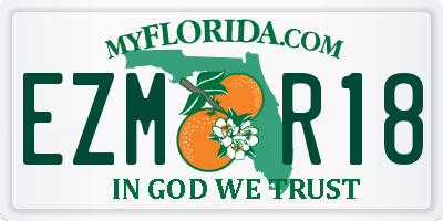 FL license plate EZMR18