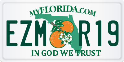 FL license plate EZMR19