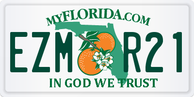 FL license plate EZMR21