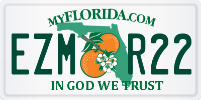 FL license plate EZMR22