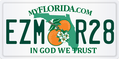 FL license plate EZMR28