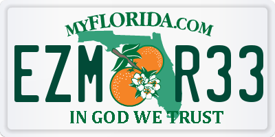 FL license plate EZMR33