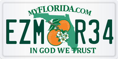 FL license plate EZMR34