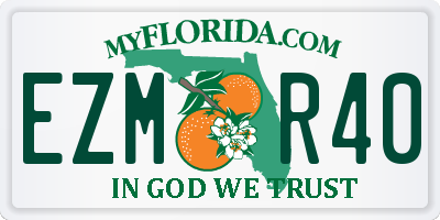 FL license plate EZMR40