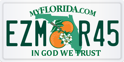 FL license plate EZMR45