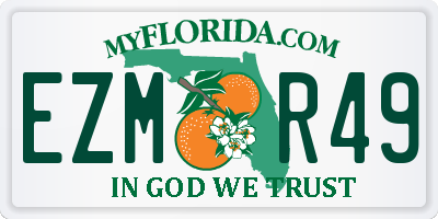 FL license plate EZMR49