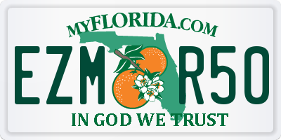 FL license plate EZMR50