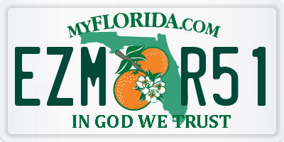 FL license plate EZMR51